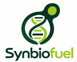 SynBioFuel logo with green DNA-and-yeast mark and Synbiofuel wordmark